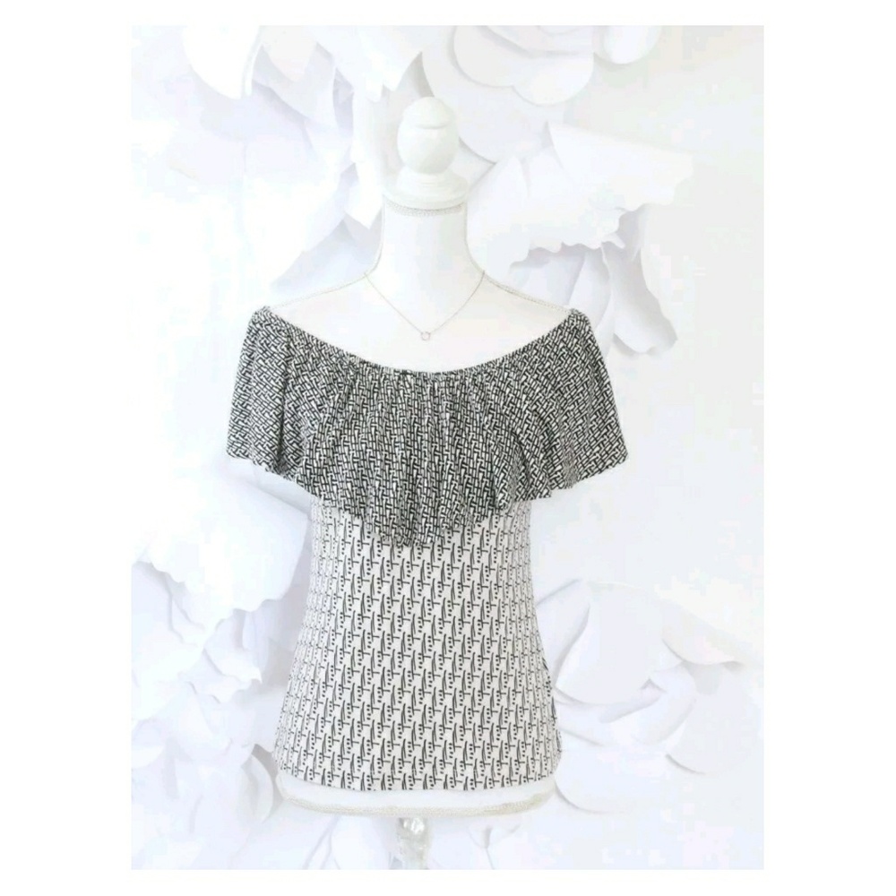 Anthropologie Off-Shoulder Ruffle Blouse Top XS
